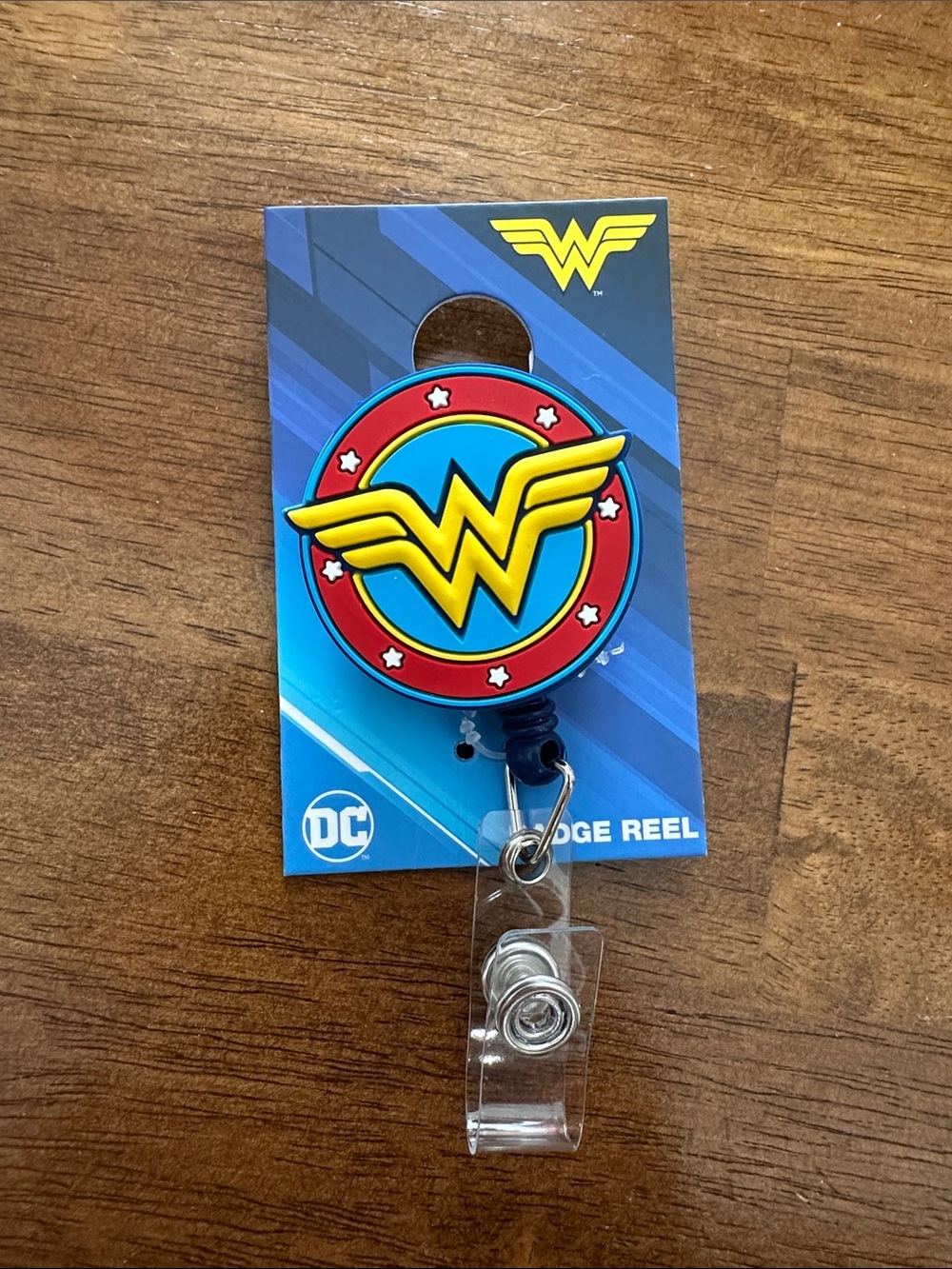 DC Comics Wonder Woman Blue, Red & Yellow Badge Reel
